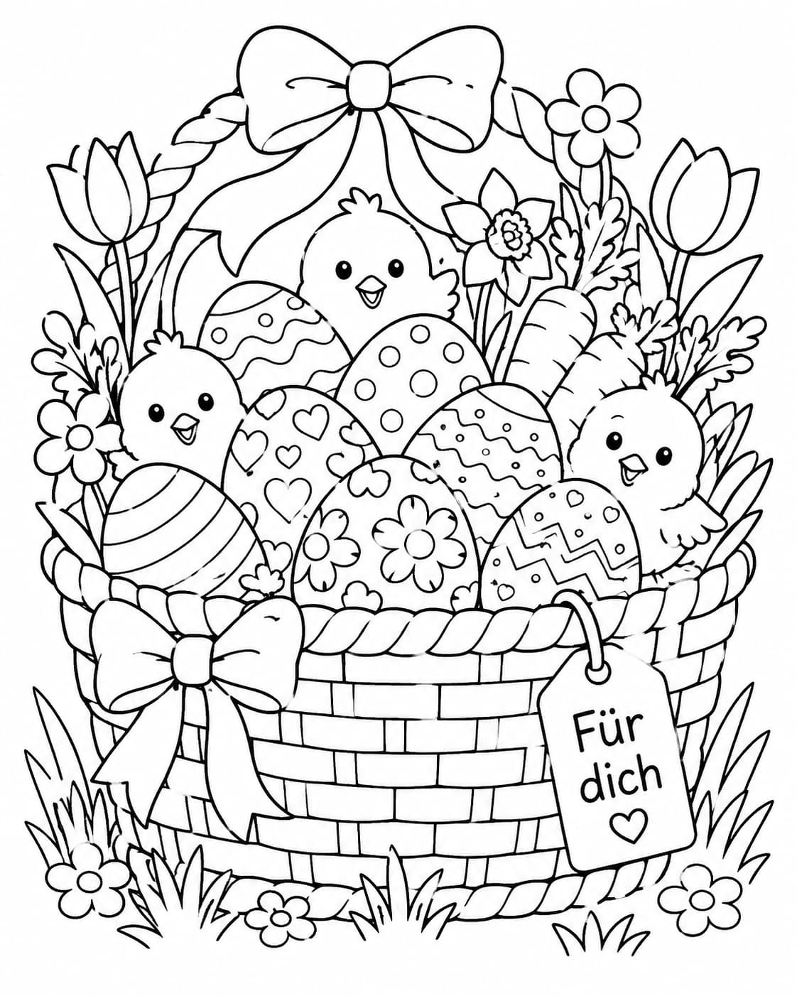 Ostern Motiv 6 als kostenloses Ausmalbild für Kinder